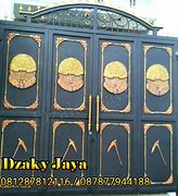 Pintu Gerbang Besi Full Plat Blok